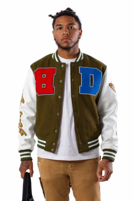 BOTTEGA DESIRES JESUS PIECE VARSITY JACKET
